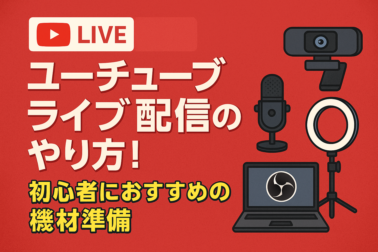 ユーチューブ ライブ 配信のやり方!初心者におすすめの機材準備 - el music Blog.
