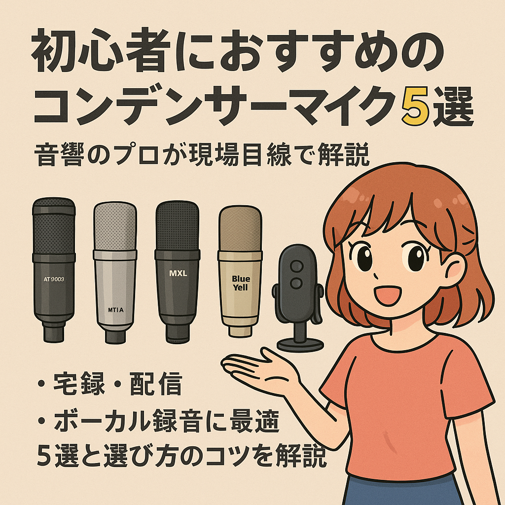 初心者におすすめのコンデンサーマイク5選｜音響プロが現場目線で解説